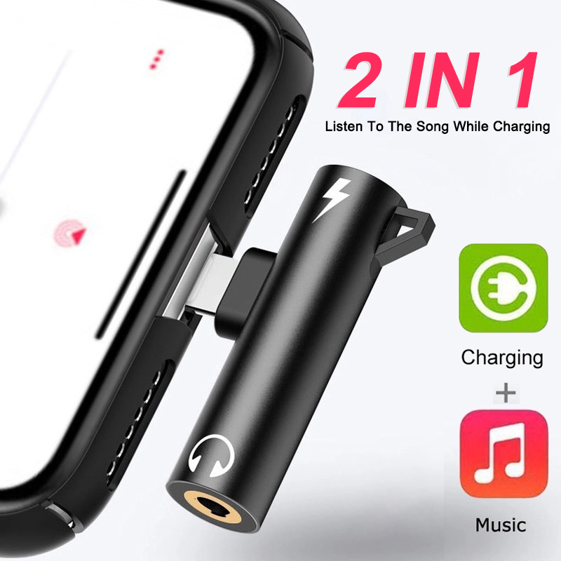Earphone Splitter Jack - Adapter audio i ładowania 2 w