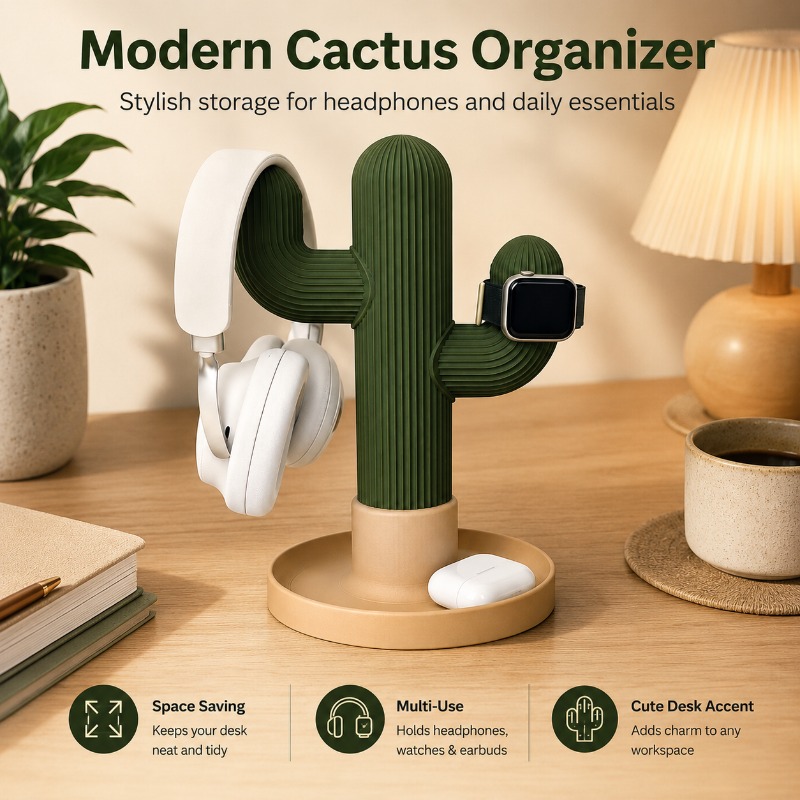 Headphone Stand Desk - Minimalistyczny stojak na słuchawki w kształcie