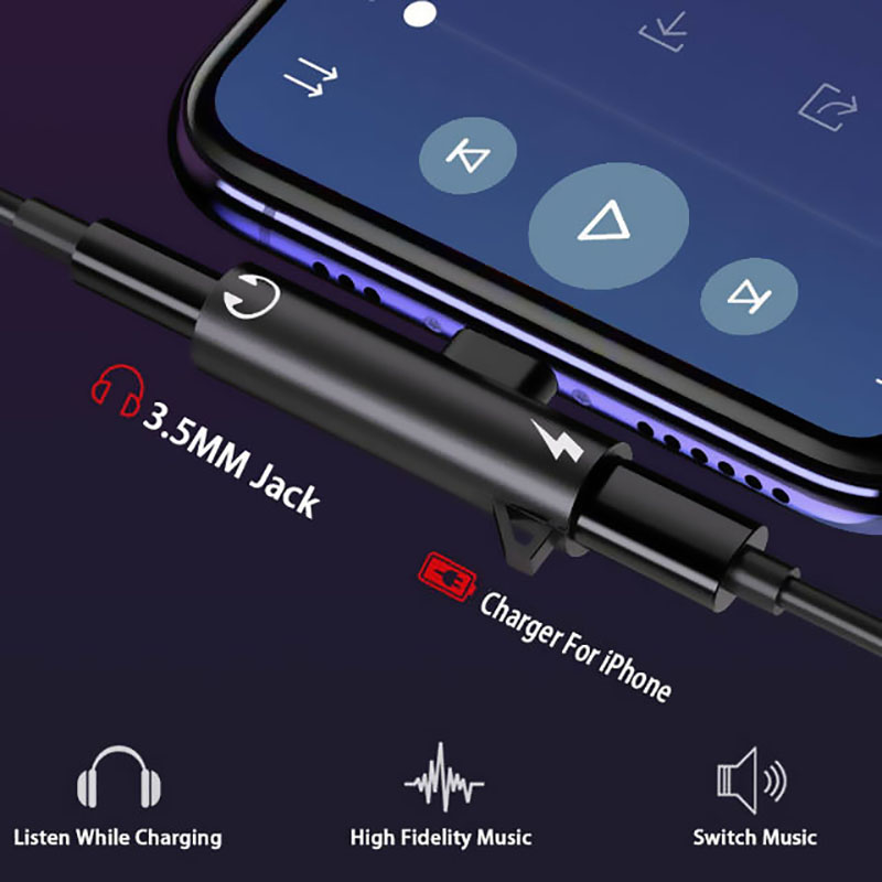 Adapter audio i ładowania 2 w  – Earphone Splitter Jack recenzja i cena